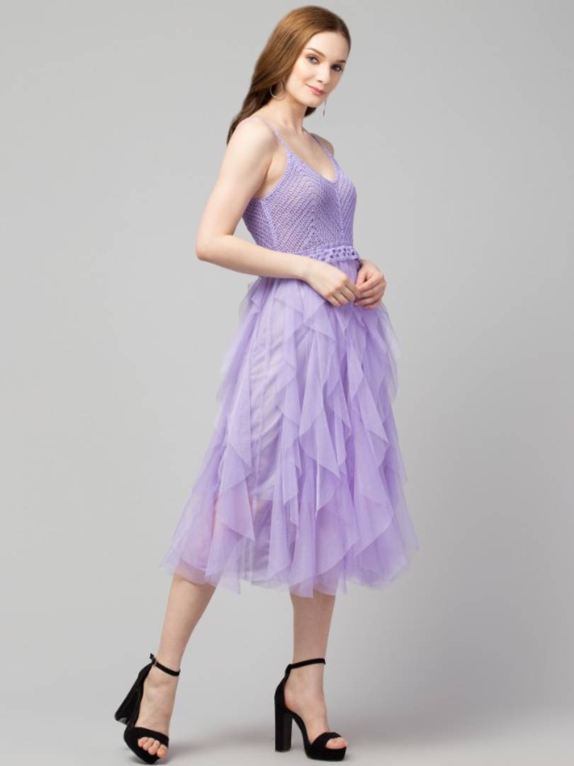 Trendy Crochet Net Dresses